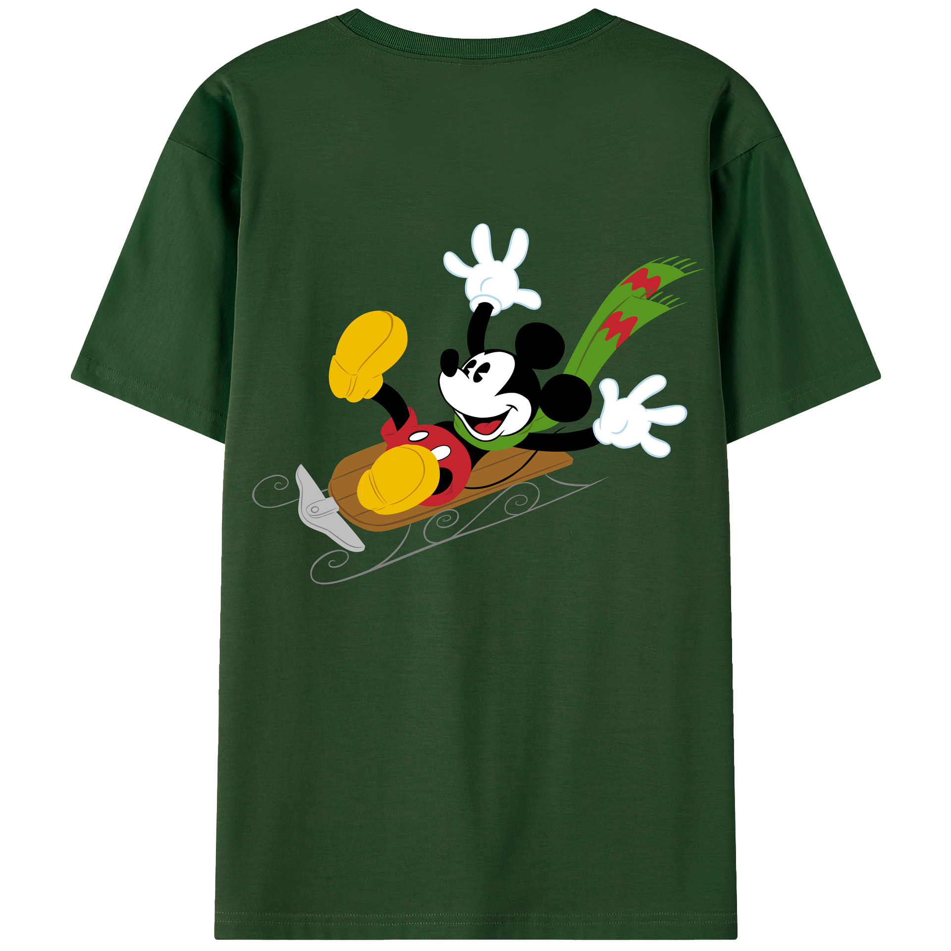 （画像用） ミッキーマウス Mickey Mouse 綿100％半袖Tシャツ（背面プリント）